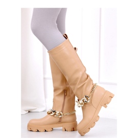 Stivali con catena July Camel - Inello marrone 2