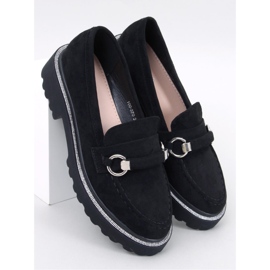 Mocassini Shady in camoscio nero con suola alta - Inello 1