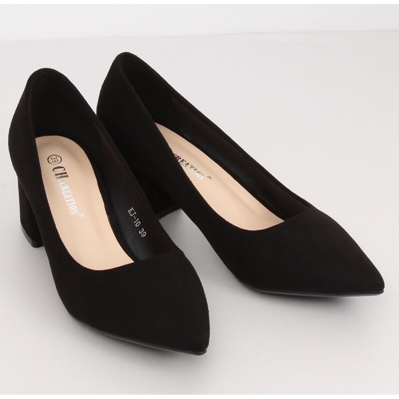 Décolleté nere con tacco largo KJ-10 Nero - Inello 1