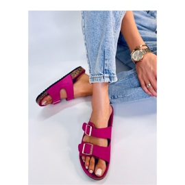 Sandalo Scholki infradito in sughero Byrd Fucsia - Inello rosa 2