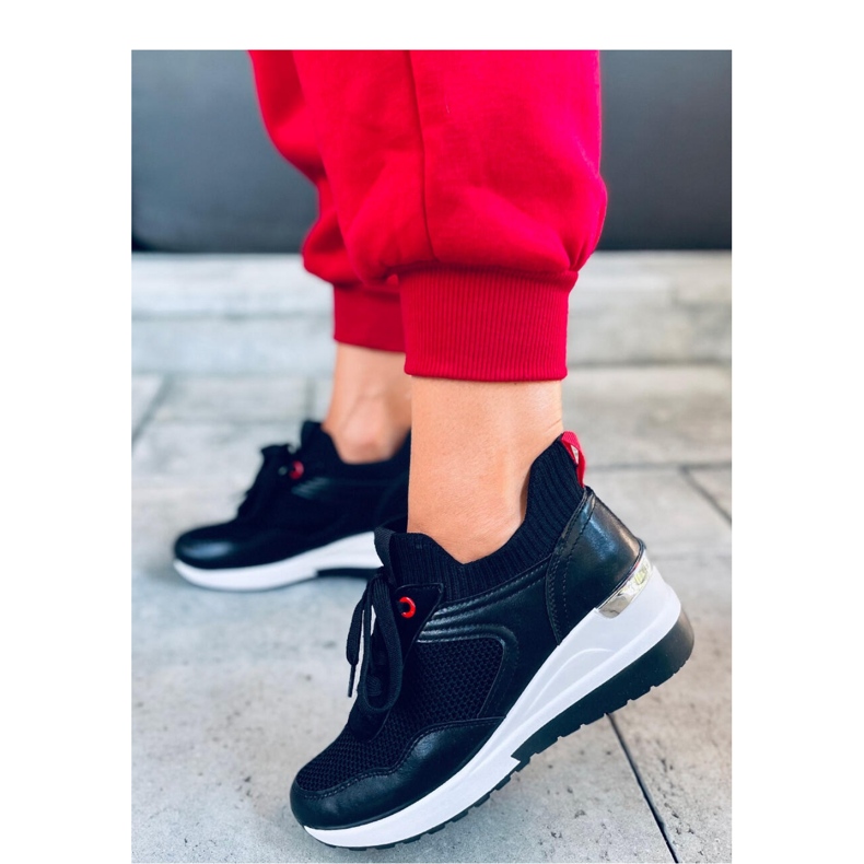 Fenix ​​Sneakers con zeppa nere - Inello nero 2