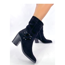 Hardin Stivali da cowboy in pelle scamosciata nera - Inello nero 1