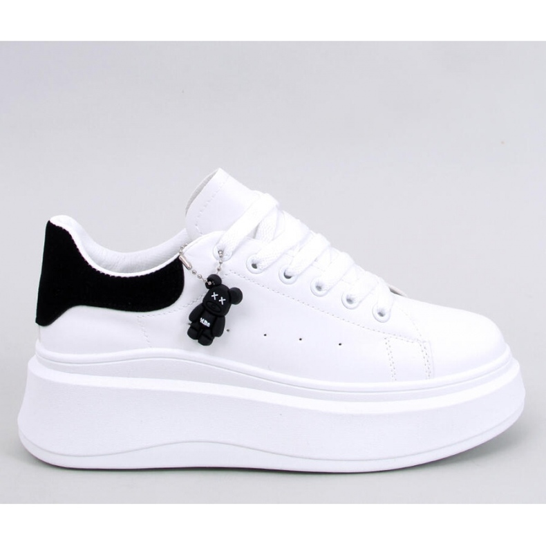 Liezel sneakers con zeppa BIANCO/NERO con pendente - Inello 1