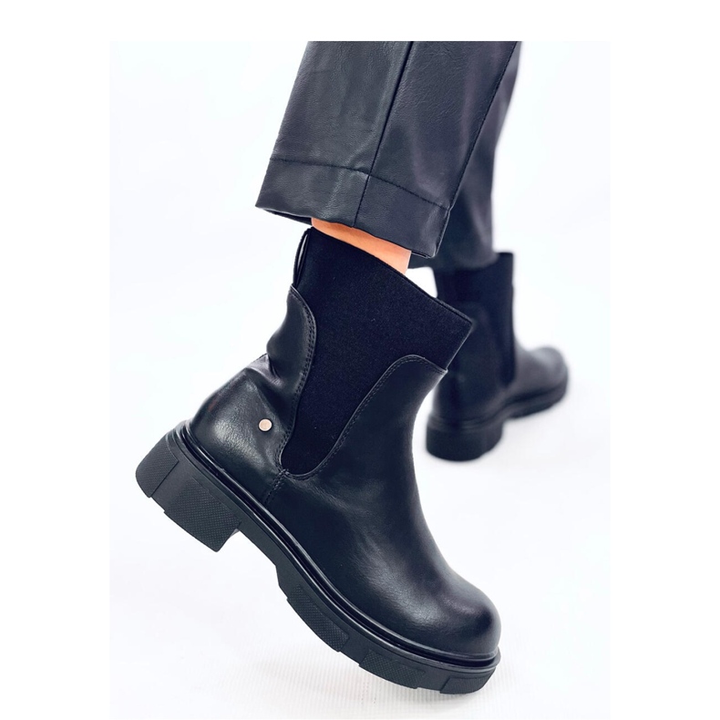 Stivaletti Chelsea da donna Mead Black - Inello nero 2