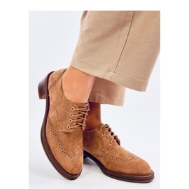 Mocassini con tacco Vedra Camel - Inello marrone 1