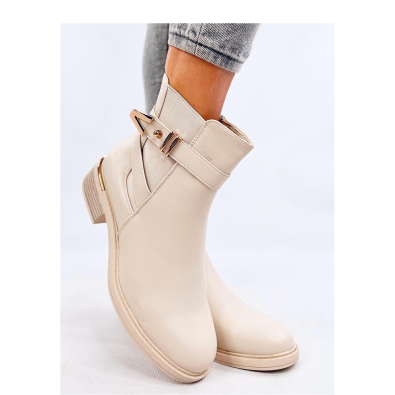 Stivaletti Chelsea Gavins in PU beige - Inello 2