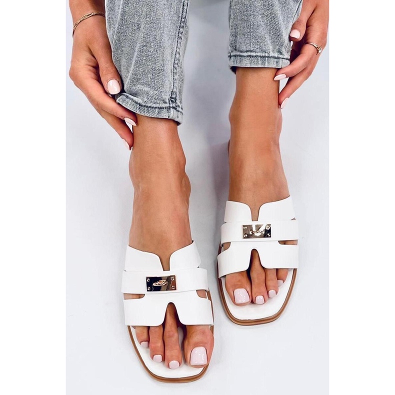 Sandalo infradito da donna Daudi White - Inello bianco 1