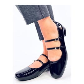 Ballerine con tacco alto e cinturini Corigan Nero - Inello 1