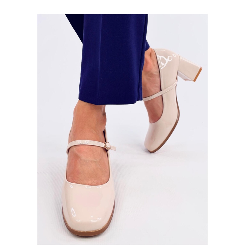 Mary Jane Valonis Décolleté beige con tacco - Inello 2