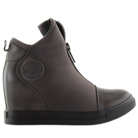 Sneakers con zeppa grigie 168-129 grigie grigio 1