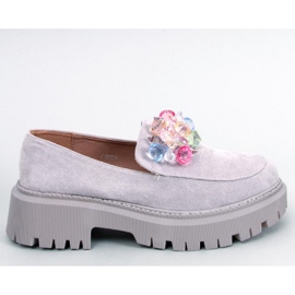 Mocassini platform con pietre Stefani Grey - Inello grigio 1