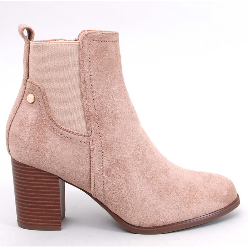 Stivaletti classici con tacco alto Rosey Khaki - Inello beige 1