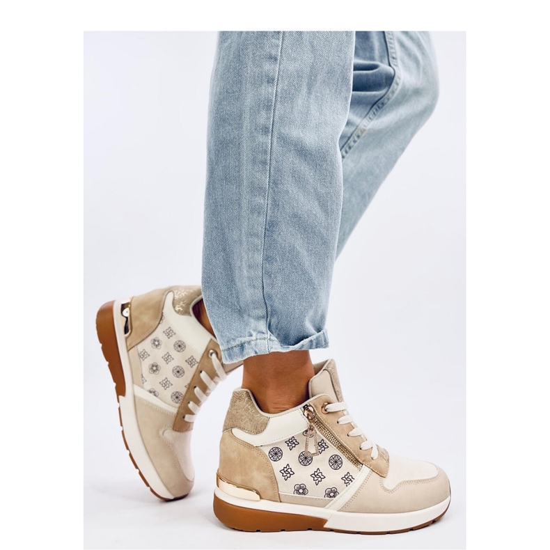 Telts Sneakers con zeppa beige - Inello 2