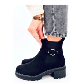 Airon Stivaletti Chelsea neri con tacco basso - Inello nero 1