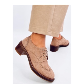 Mocassini Vedra Khaki con tacco alto - Inello beige 1