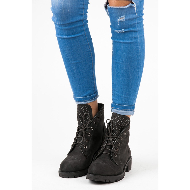 Flyfor Stivali da lavoro con lacci grigio 2