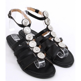 Sandali gladiatore da donna Logan Black - Inello nero 1