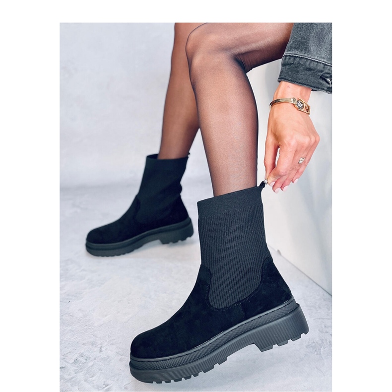 Stivaletti Chelsea con tomaia elastica Joyner Nero - Inello 2