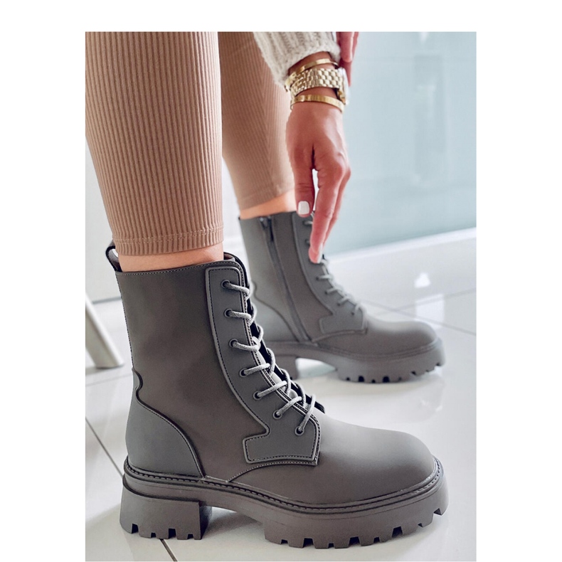 Stivaletti stringati Tamar Green - Inello verde 2