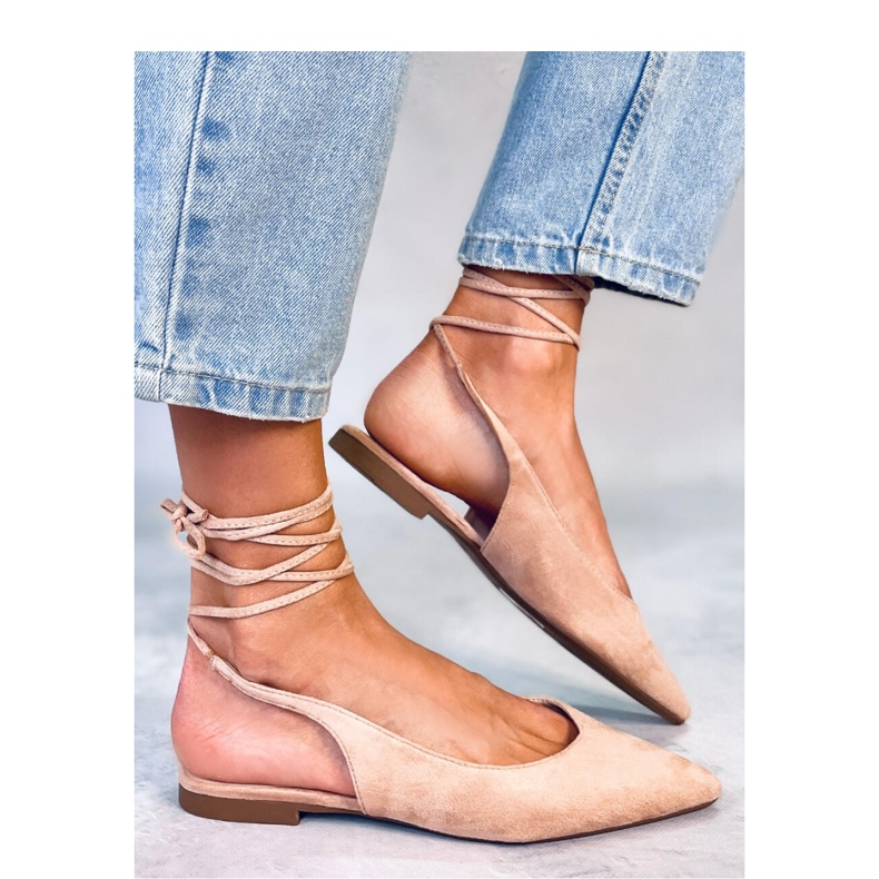 Dentoni Ballerine stringate nude - Inello beige 1