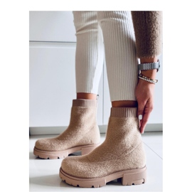 Stivaletti a calza Roanna Khaki - Inello beige 2