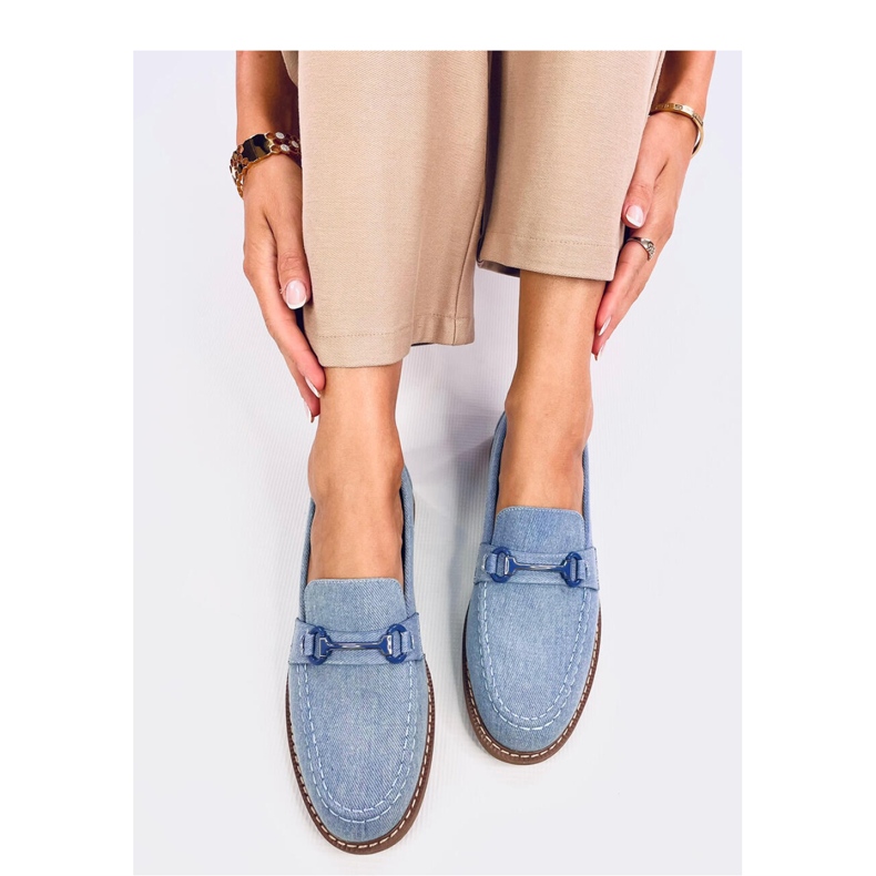 Mocassini da donna in camoscio di States Jeans - Inello blu 2