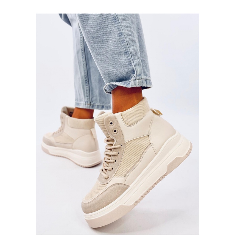 Scarpe da ginnastica alte Riess Beige - Inello 2