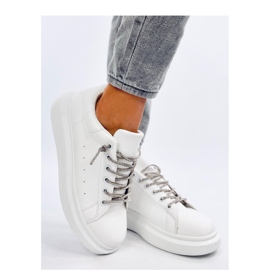 Sneakers con lacci in cristalli Serie WHITE/SILVER - Inello bianca 1