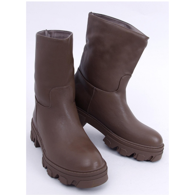 Stivaletti Bunton Army Green dal taglio dritto - Inello marrone 1
