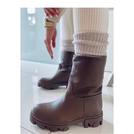 Stivaletti Bunton Army Green dal taglio dritto - Inello marrone 2