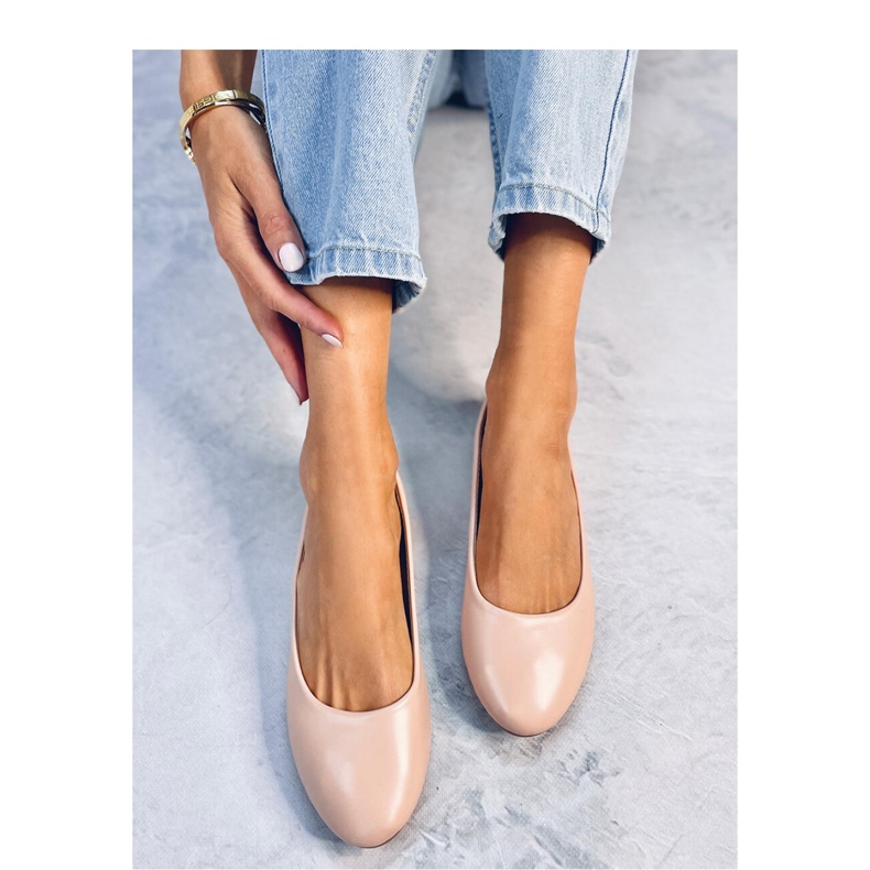 Ballerine con inserto in pelle Tova Beige - Inello 1