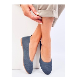 Newey Ballerine in maglia blu - Inello 1