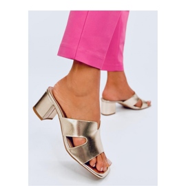 Sandalo infradito con tacco alto Vallon Gold - Inello giallo 1