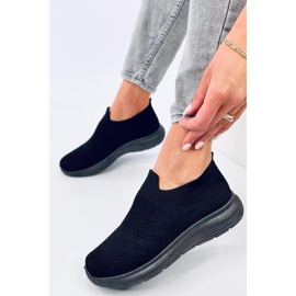 Groppi Scarpe calzino slip-on Allblack - Inello nero 1