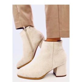 Stivaletti lisci con tacco alto Marple Beige - Inello 1