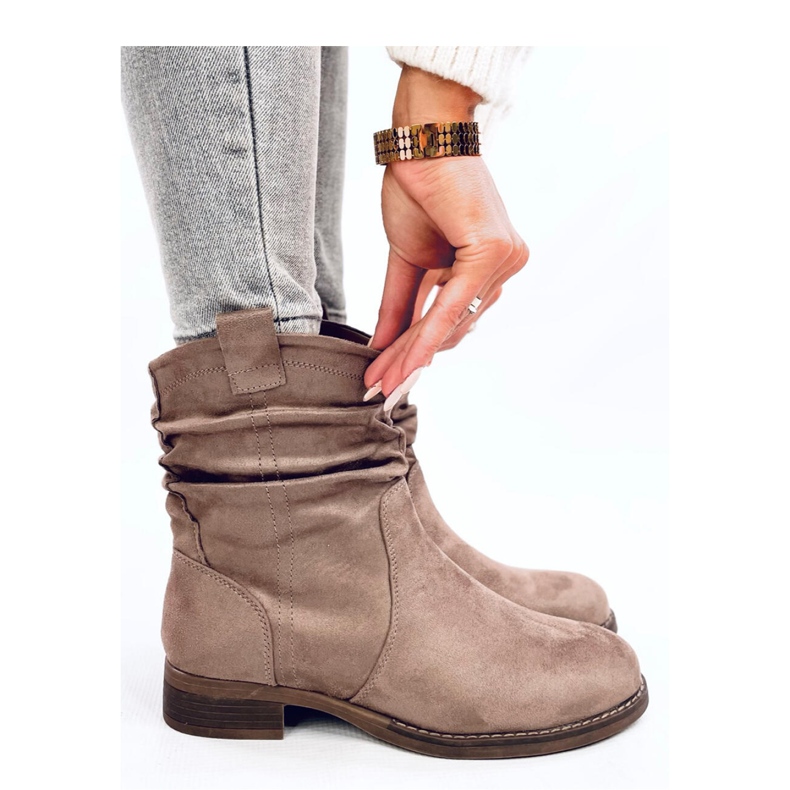 Stivaletti piatti classici Wonger Khaki - Inello beige 1