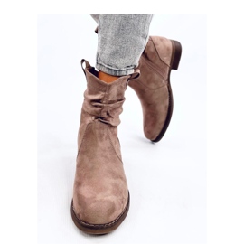 Stivaletti piatti classici Wonger Khaki - Inello beige 2