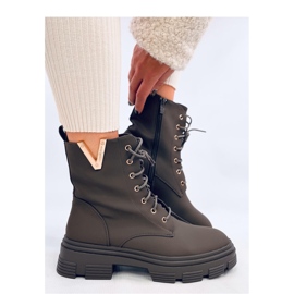 Stivaletti stringati militari Clend Khaki - Inello verde 1