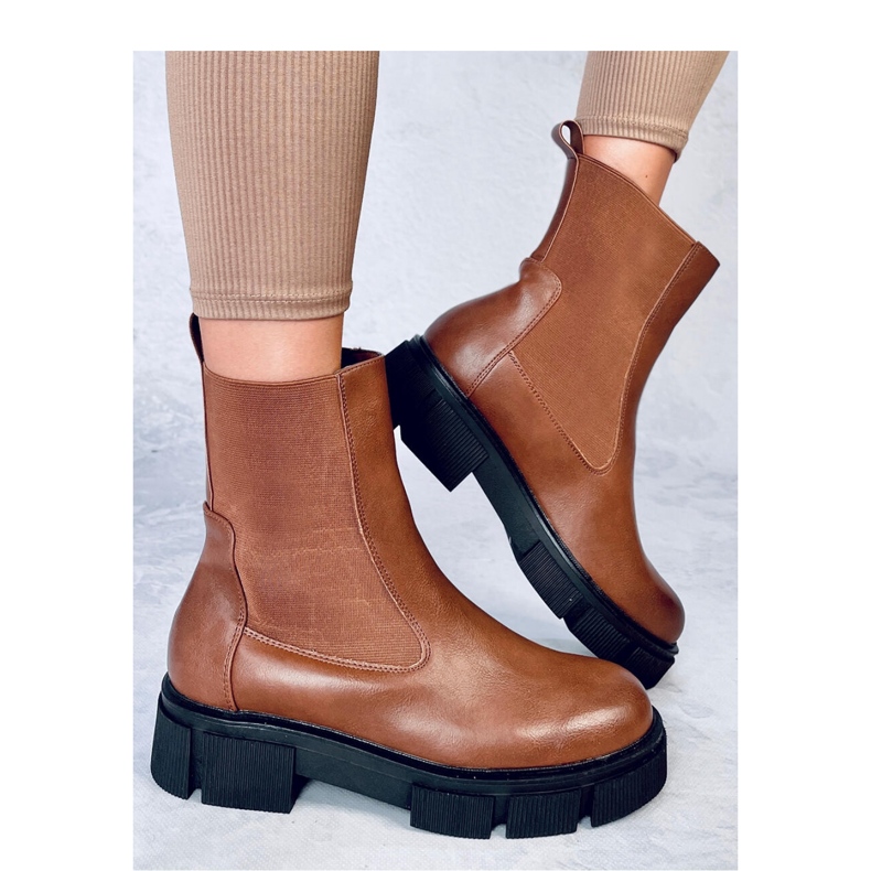 Stivaletti Chelsea Sneed Camel da donna - Inello marrone 2
