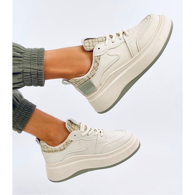 Motimes Sneakers da donna Beige Verde pastello - Inello 1