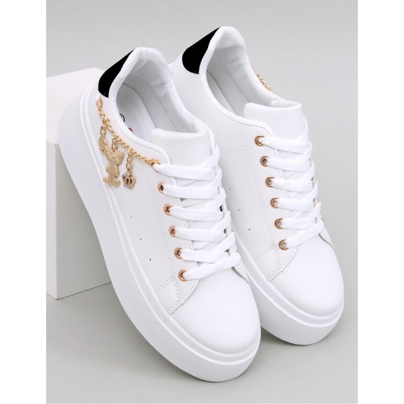 Sneakers platform con pendente Larcome BIANCO/NERO - Inello 1