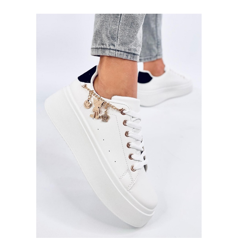 Sneakers platform con pendente Larcome BIANCO/NERO - Inello 2