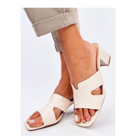 Sandalo infradito Vallon Beige con tacco alto - Inello 1