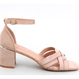 Sabines Khaki sandali con tacco da donna - Inello beige 1
