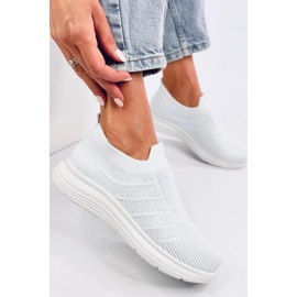 Groppi Scarpe slip-on a calzino bianche - Inello bianco 1