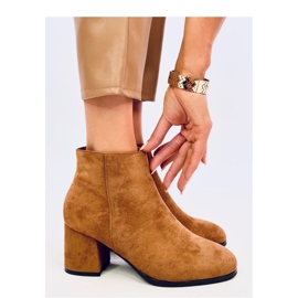 Stivaletti con tacco alto liscio Marple Camel - Inello marrone 1