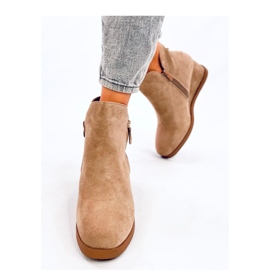 Stivaletti con zeppa in pelle scamosciata Paxten Khaki - Inello beige 2