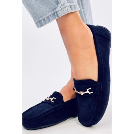 Mocassini da donna in camoscio Sourd Navy - Inello 2