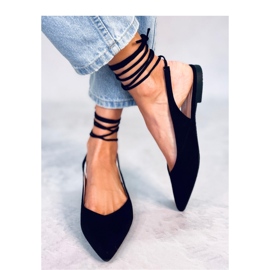 Dentoni Ballerine stringate nere - Inello nero 1