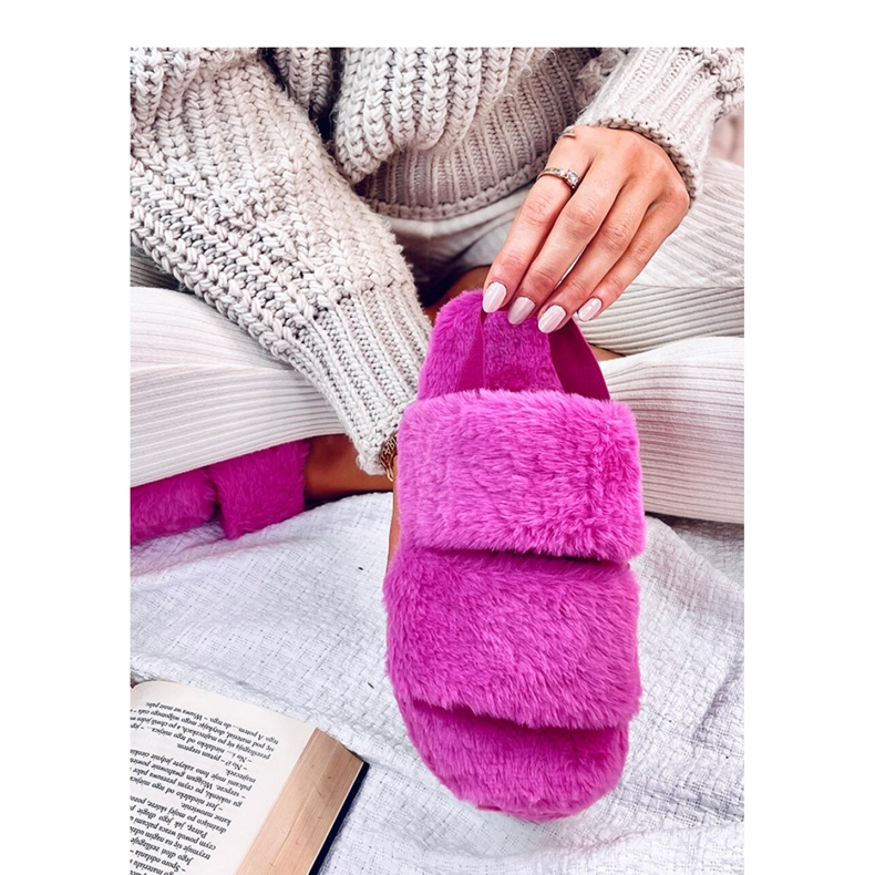 Ciabatte da donna Rhodes Fucsia con elastico - Inello rosa 1